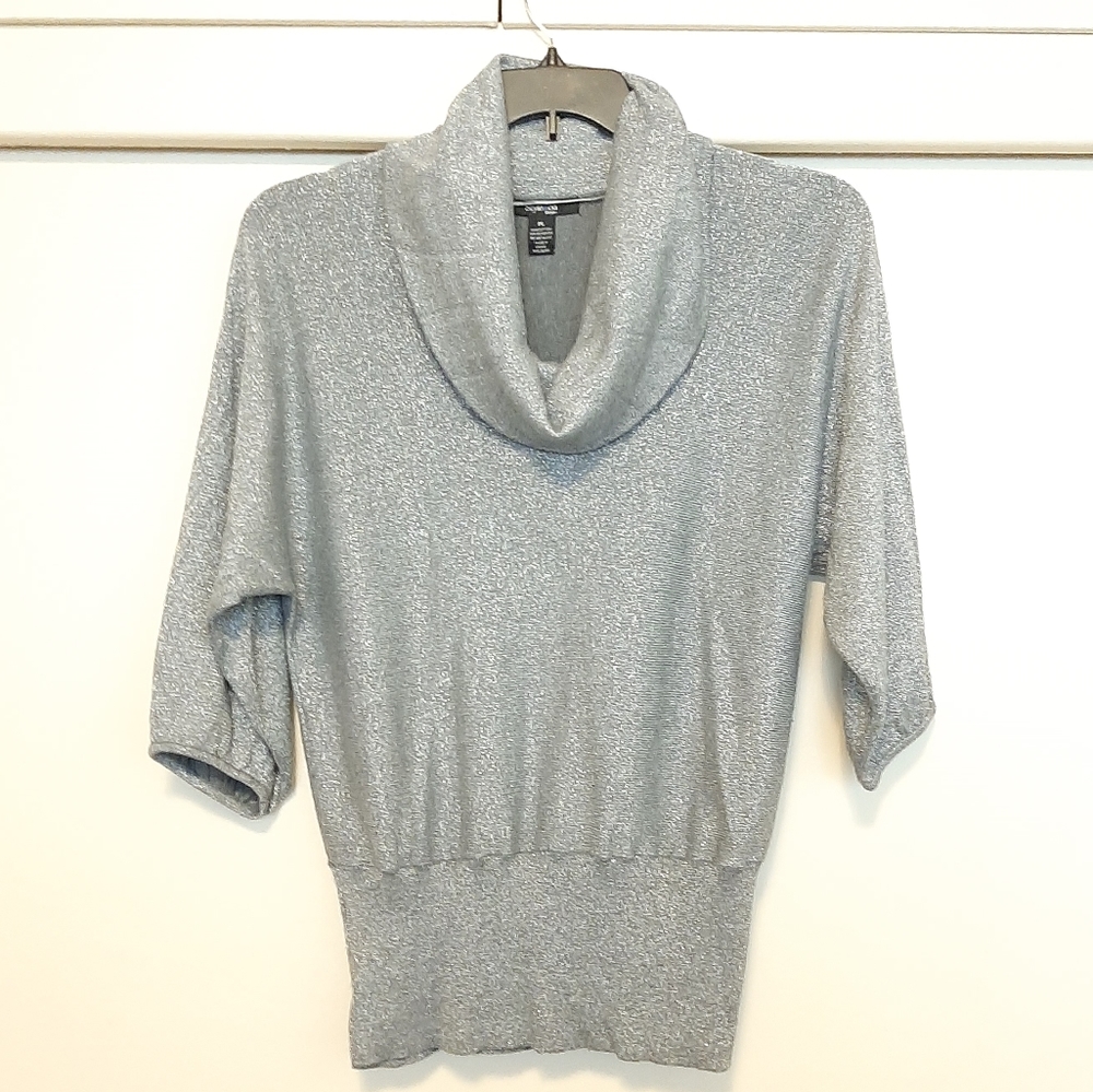 ☀️Style & Co Petite Shimmery Cowl Neck Top Sz PL
